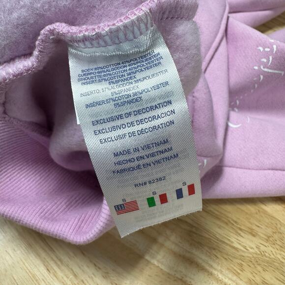 Champion NWT Shadow Script Girls Sweatpants Pink Size L Drawstring Waist Pockets - Picture 5 of 9